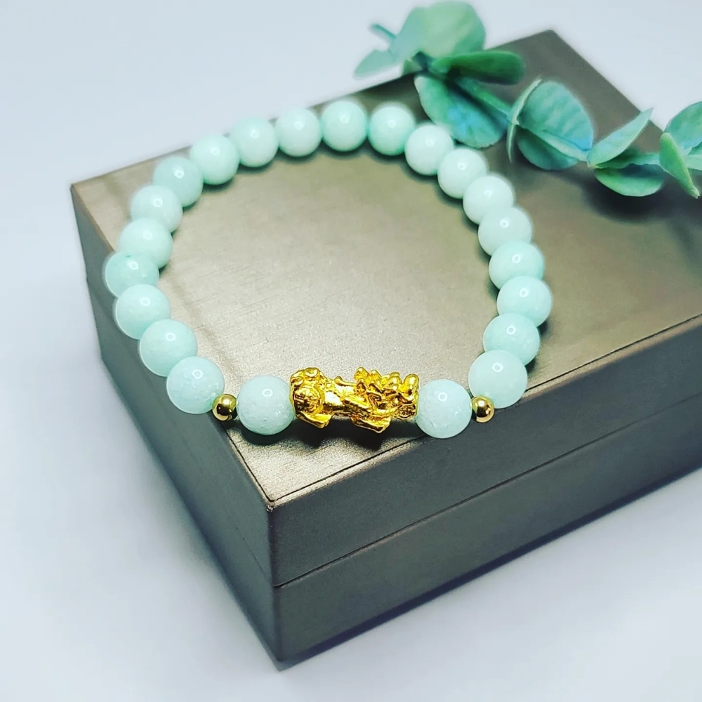 Amazonite Pixiu bracelet 6 mm